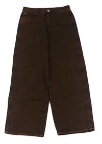 Hnedé melírované baggy rifle H&M