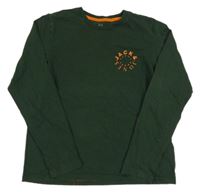 Tmavozelené triko s nápisem Jack & Jones