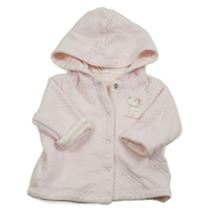 Svetloružová prešívaná podšitá prepínaci mikina so psem a kapucňou