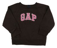 Tmavohnědá mikina s logem GAP