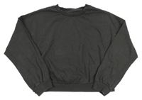 Antracitové crop mikinotriko Next