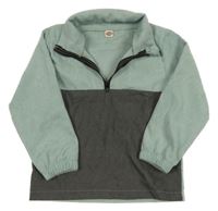 Světlezeleno-tmavosivá rebrovaná bunda