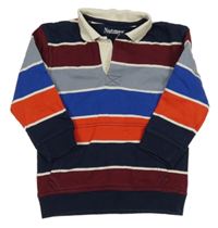 Farebná pruhovaná polo mikina Nutmeg