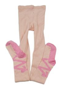 Růžové punčocháče s mašlemi