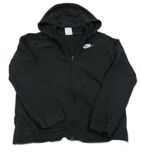 Černá propínací mikina s logem a kapucí Nike