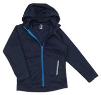 Tmavomodrá softshellová funkční bunda s kapucí Kalenji