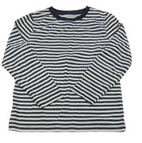 Tmavomodro-biele pruhované tričko George