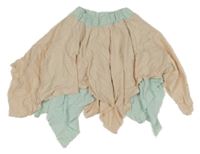 Svetloružová -mátová rebrovaná cípatá sukňa