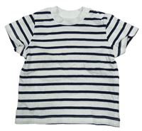 Bielo-tmavomodré pruhované tričko Topomini
