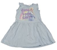 Svetlomodré bavlnené šaty s Elsou H&M