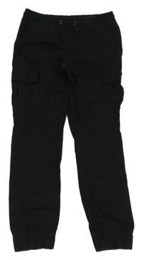 Čierne plátenné cargo cuff nohavice Y.F.K.