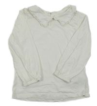 Smotanové tričko s golierikom H&M