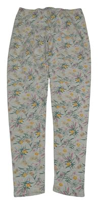 Šedé melírované květované legíny Primark