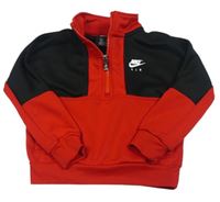 Čierno-červená športová mikina s logom Nike