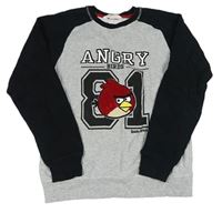 Sivo-čierna mikina s Angry Birds H&M