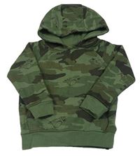 Khaki army mikina s kapucí M&Co.
