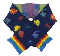 Tmavomodro-barevná šála s dinosaury M&S vel.98-116