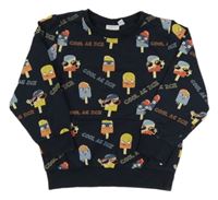 Tmavomodrá ľahká mikina s barevnými nanuky Name it