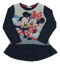 Tmavomodro-šedá tunika s Mickeym a Minnie Disney