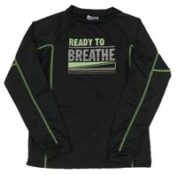 Čierne športové tričko s nápismi