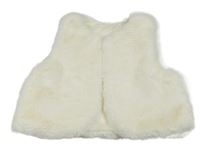 Smotanová kožušinová podšitá vesta Dunnes stores