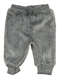 Tmavošedé plyšové tepláky Next