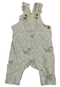 Smetanové vzorované laclové tepláky se zebrami M&S