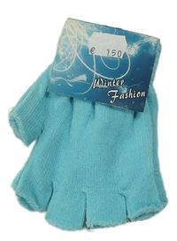 Nové - světlemodré bezprstové rukavice 