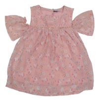 Světlerůžová šifonová tunika s jednorožci Kiki&Koko