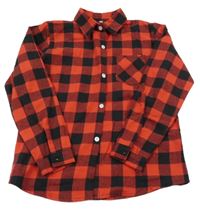 Červeno-čierna kockovaná košeľa