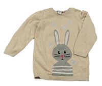 Svetlobéžový ľahký sveter s králikom Dopodopo