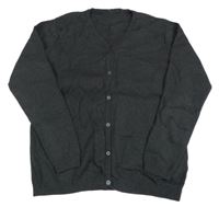 Tmavošedý propínací svetr dunnes