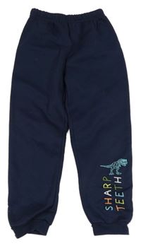 Tmavomodré tepláky s nápisom a dinem Kiki&Koko