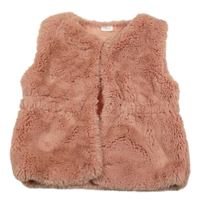 Ružová kožušinová podšitá vesta Next