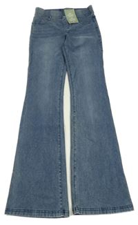 Nové - tmavomodré flare džegíny H&M