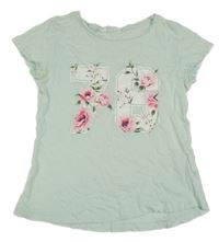 Mintové tričko s číslom H&M