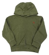 Khaki mikina s výšivkou a kapucňou Next