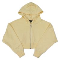Žltá crop prepínaci mikina s kapucňou New Look