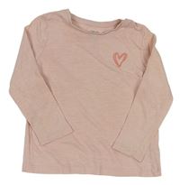 Ružové tričko so srdcem F&F