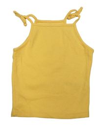 Žltý rebrovaný crop top zn. George