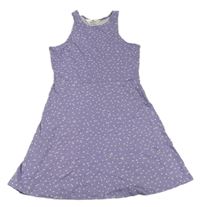 Lila kvetované šaty H&M