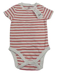 Bielo-červené pruhované body F&F