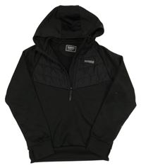 Černá thermo mikina se šusťákovým prvkem a kapucí McKenzie