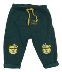 Tmavozelené tepláky s medvídky Ergee