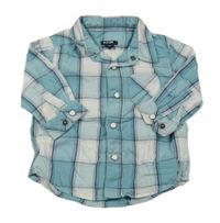 Světlemodro-bílá kostkovaná košile Kiabi 