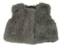 Sivá kožušinová podšitá vesta Primark