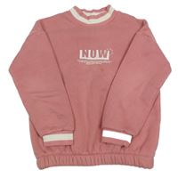 Ružová mikina s nápisom