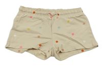 Béžovo-farebné bodkovaná é kraťasy H&M