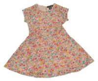 Ružovo-zeleno-žlté kvetované šaty Primark