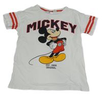 Bílo-červené tričko s Mickeym H&M